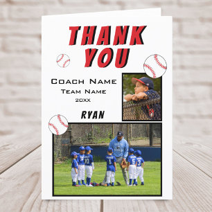 Honkbal Memory Mate Bedankt Coach 2 Foto Kaart