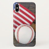 honkbal met Amerikaanse vlag Case-Mate iPhone Case (Achterkant)