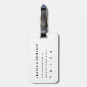 Honkbal met gepersonaliseerd monogram bagagelabel (Achterkant verticaal)