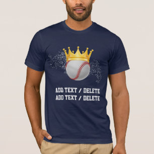 Honkbal met kroon t-shirt