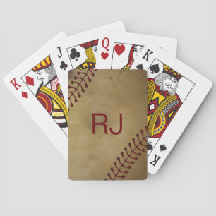 honkbal met naam pokerkaarten