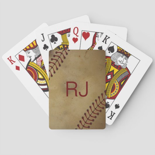 honkbal met naam pokerkaarten (Achterkant)