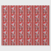 Honkbal met Santa Claus Dabbing voor Kerstmis Cadeaupapier (Vlak)