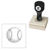 Honkbal met steken rubberstempel (Gestempeld)