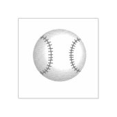 Honkbal met steken rubberstempel (Afrduk)