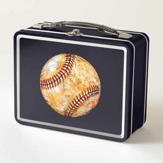 Honkbal Metalen Lunchbox (Voorkant)