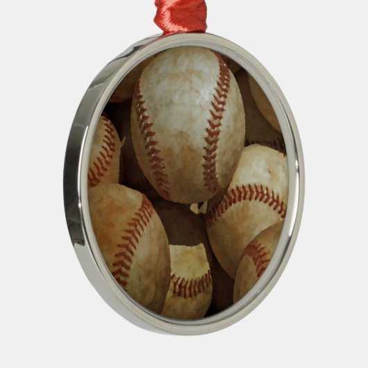 Honkbal Metalen Ornament (Rechts)