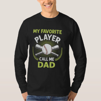 Honkbal Mijn favoriete speler Noem me pa  XM T-shirt