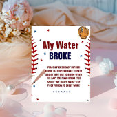 Honkbal Mijn water brak Baby shower Spelbord Reclamebord Met Voetstuk