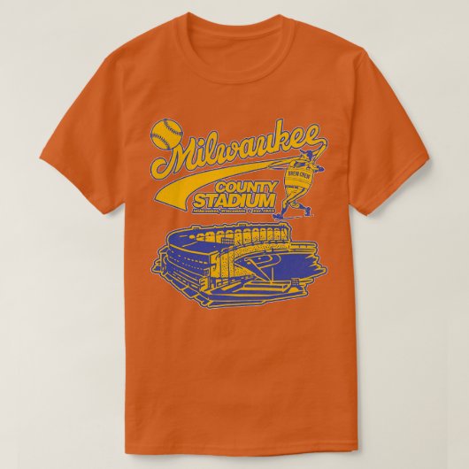 Honkbal Milwaukee County Stadium is een voetbalsta T-shirt (Design voorkant)