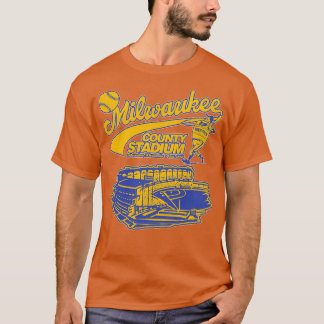 Honkbal Milwaukee County Stadium is een voetbalsta T-shirt