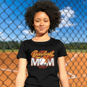 Honkbal Moeder Flaming Ball T-shirt