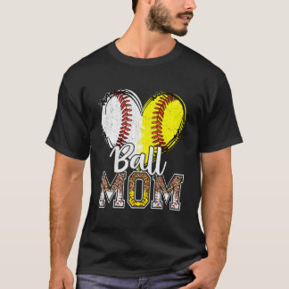 Honkbal Moeder Hij Honkbal Softbal Mama Moederdag T-shirt