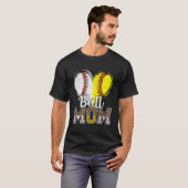 Honkbal Moeder Hij Honkbal Softbal Mama Moederdag T-shirt (Voorkant volledig)