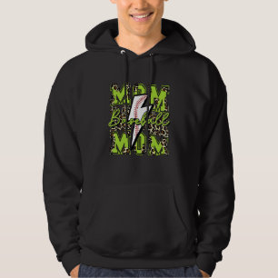 Honkbal Moeder Honkbal Bliksemschicht Luipaard Lim Hoodie