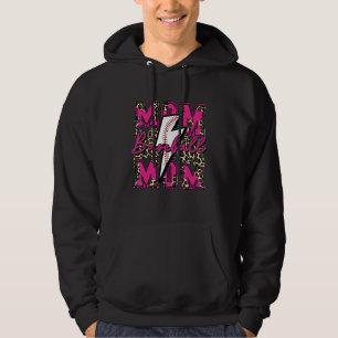 Honkbal Moeder Honkbal Bliksemschicht Luipaard Roz Hoodie