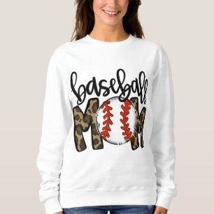 Honkbal Moeder Leopard Spel Dag Vibes T - bal Mam Trui