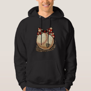 Honkbal Moeder Luipaard Softbal Mama Moederdag C Hoodie