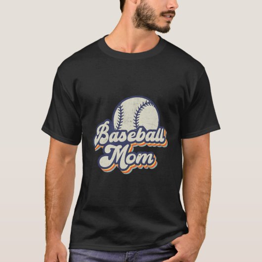 Honkbal Moeder Mama Moederdag T-shirt (Voorkant)