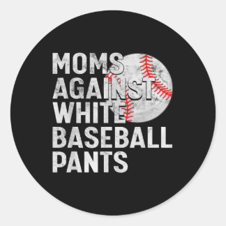 Honkbal moeder Moederdag moeders tegen witte honkb Ronde Sticker