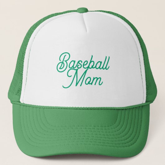 Honkbal Moeder Pet Groen en Wit (Voorkant)