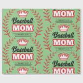 Honkbal moeder Shirt de beste ooit Crown Cadeaupapier (Vlak)