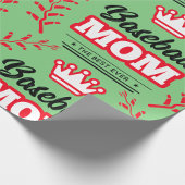 Honkbal moeder Shirt de beste ooit Crown Cadeaupapier