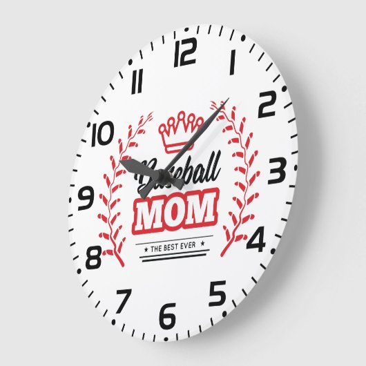 Honkbal moeder Shirt de beste ooit Crown Grote Klok (Hoek)