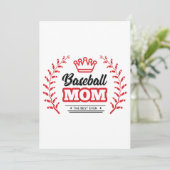 Honkbal moeder Shirt de beste ooit Crown Kaart (Staand voorkant)
