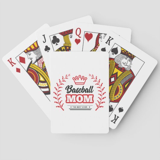 Honkbal moeder Shirt de beste ooit Crown Pokerkaarten (Achterkant)