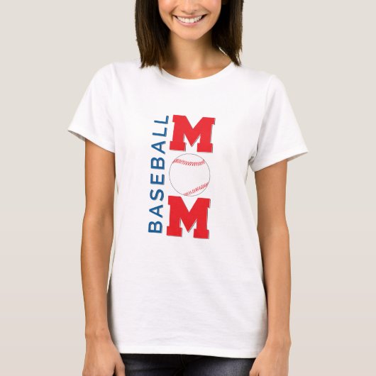 Honkbal Moeder Shirt voor Vrouwen (Voorkant)
