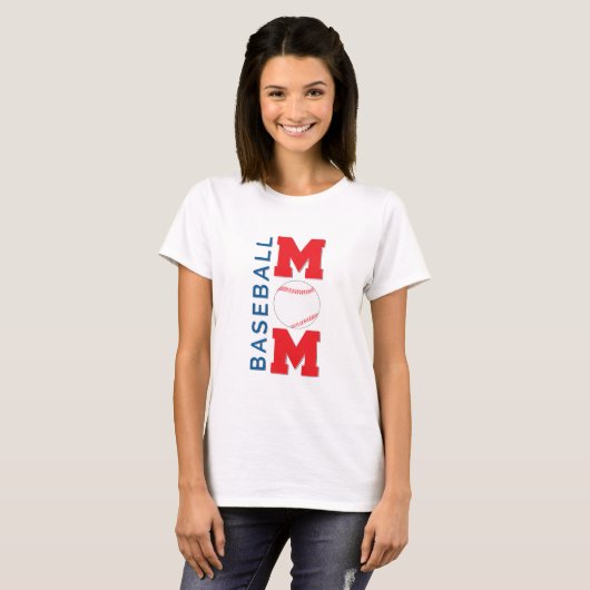 Honkbal Moeder Shirt voor Vrouwen (Voorkant volledig)
