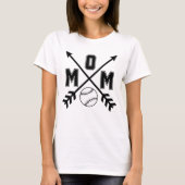 Honkbal Moeder Spel Dag Ballpark T-shirt (Voorkant)