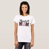 Honkbal Moeder. Sport. T-Shirt (Voorkant volledig)