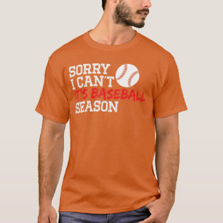 Honkbal Moeder Vader Grappig Sorry Kan Niet Het Is T-shirt