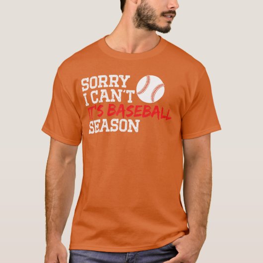 Honkbal Moeder Vader Grappig Sorry Kan Niet Het Is T-shirt (Voorkant)