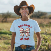Honkbal Mom Bow T-shirt