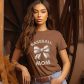 Honkbal Mom Bow T-shirt