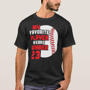 Honkbal Mom Dad Favorite Baseball Player Wears Nu T-shirt