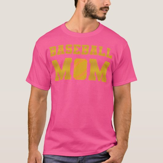 Honkbal Mom Gold V4 T-shirt (Voorkant)