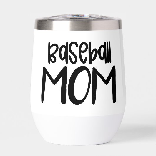 Honkbal Mom - Sideline Sipper Wine Tumbler (Voorkant)