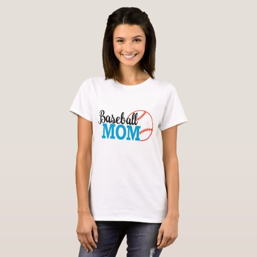 Honkbal Mom T-Shirt (Voorkant volledig)