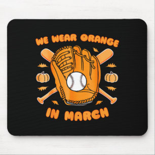 Honkbal Multipele Sclerose Maand Bewustzijn Oranje Muismat