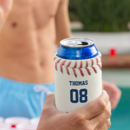 Honkbal Naam en Nummer Gepersonaliseerde Koelbox Blikjeskoeler