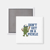 Honkbal niet krijgen in een augurk grappig honkbal magneet (Voorkant / Achterkant)