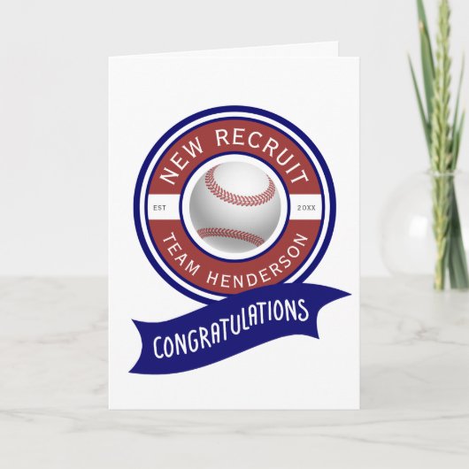 Honkbal Nieuwe Baby Gefeliciteerd Groet Kaart (Voorkant)