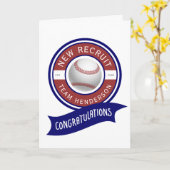 Honkbal Nieuwe Baby Gefeliciteerd Groet Kaart (Gele Bloem)