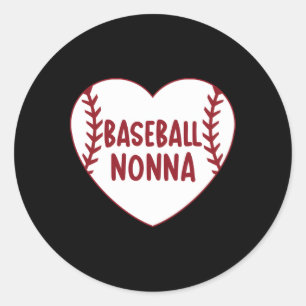 Honkbal Nonna Hij Honkbal Oma Moederdag Ronde Sticker