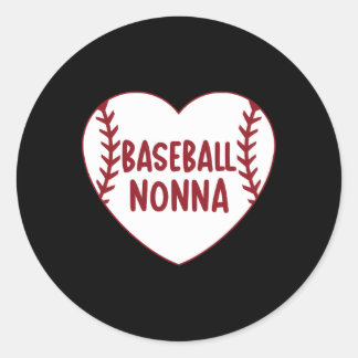 Honkbal Nonna Hij Honkbal Oma Moederdag Ronde Sticker
