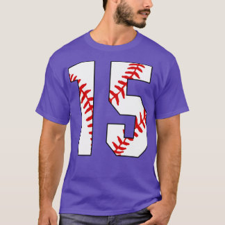 Honkbal Nummer 15 15 Baseball Jersey Favoriet PL T-shirt